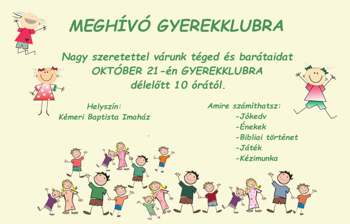 Gyerekklub facebookvaj